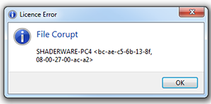 Licence File Corrupt