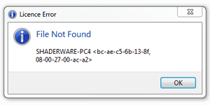 Licence File Not Found